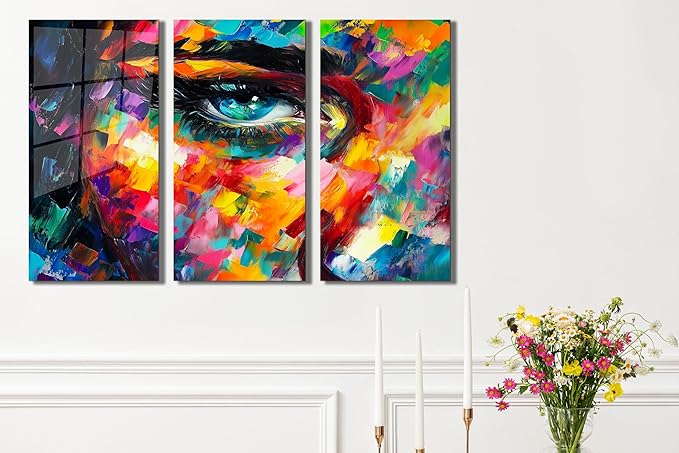 SpiritualHands Women Eye Glass Wall Art Oil Painting - Image 5