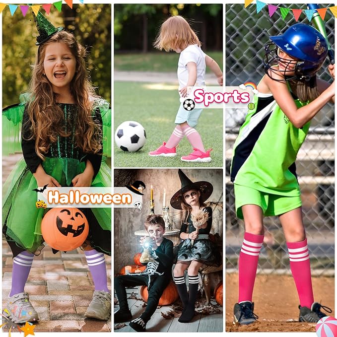 Olreco Toddler Soccer Socks Kids Baseball Socks Youth Softball Sock for Girls Boys Football Sock Boys Athletic Accessories