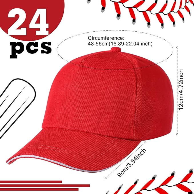 Shyyween Kids Baseball Caps Youth Adjustable Plain Baseball Hats Cotton Blank Hats Bulk for Girls Boys Sport Team