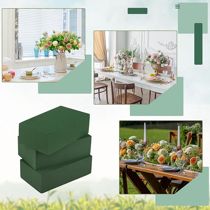 8 Packs Floral Foam Blocks Wet & Dry Floral Foam Bricks 5.5x3.1x1.8 Inch Flower - Image 7