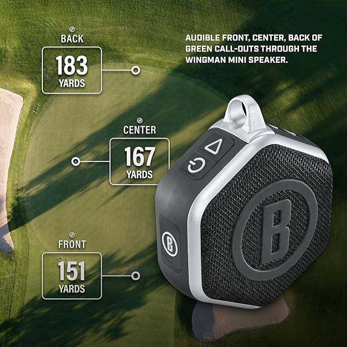 Bushnell Golf Wingman Mini Bluetooth Speaker with GPS Black