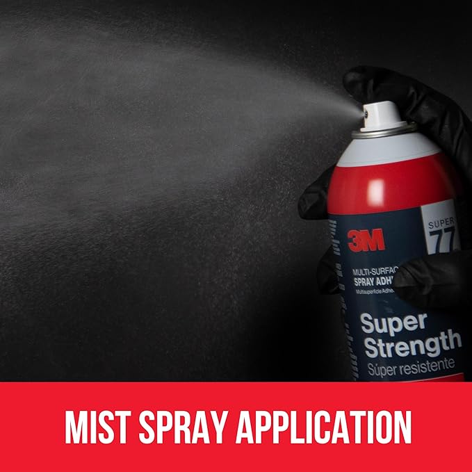 3M Super 77 Multi-Surface Spray Adhesive, 7.35 oz., Low VOC, Quick Bond - Image 8