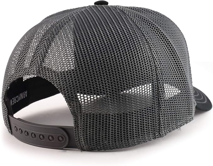 Armycrew Oversize XXL Low Profile Two Tone Mesh Back Trucker Baseball Cap