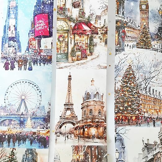 Washi Tape Set, 3 Rolls Christmas Stickers - Image 2