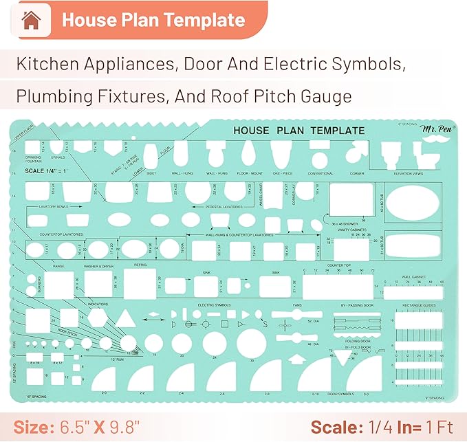 Mr. Pen- House Plan, 3 Pack, Interior Design and Furniture Templates, Drafting - Image 3
