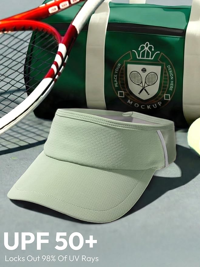 Sun Visor Hat for Women & Men UV Protection Lightweight Foldable Summer Sports for Running Tennis Golf Pickleball