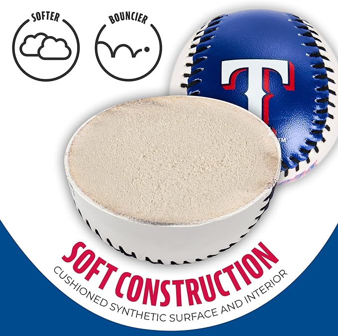 Franklin Sports MLB Team Soft Baseballs - Team Logo - Fan Shop Toy Baseball for Kids - Decoration for Desks and Office