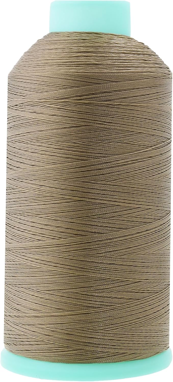 Mandala Crafts Bonded Nylon Thread Dark Beige Heavy Duty Sewing Threads by MandalaCrafts