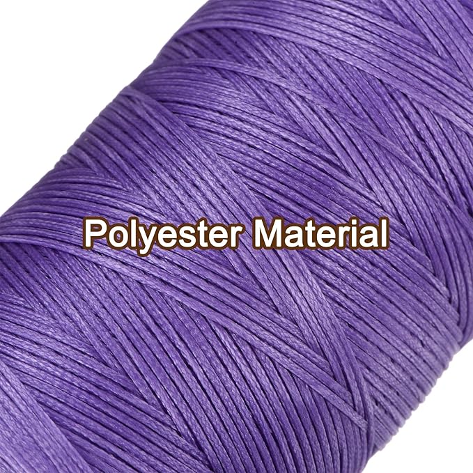 uxcell Leather Sewing Waxed Thread, 284 Yards / 260m 0.8mm 150D Flat Polyester - Image 3