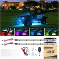 10L0L 2 PCS Golf Cart Underglow Light Kit, 22 Dream Color Modes Underbody LED Light Strip with Music Sync, IP67 Waterproof 12V-80V Universal for Yamaha, EZGO, Club Car