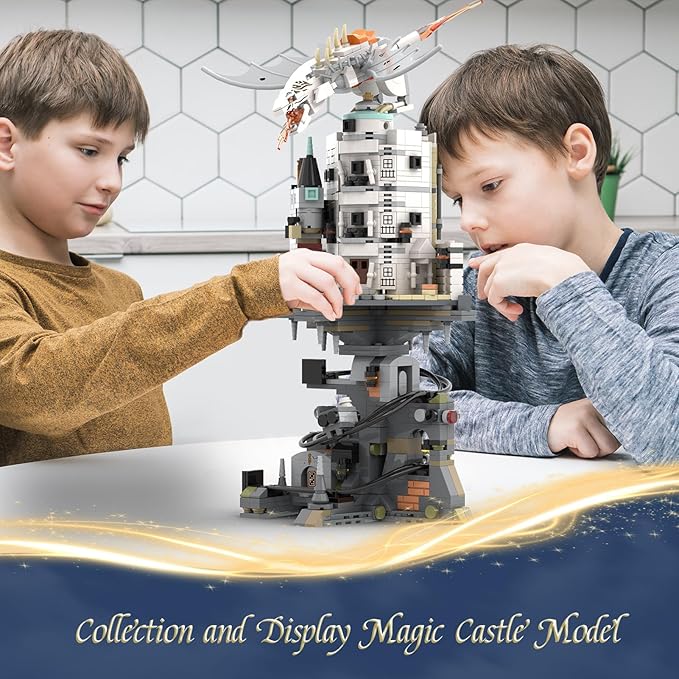 WINNER SPACE Lighting Magic Castle Wizarding Bank Building Sets, Magic Castle - Image 5
