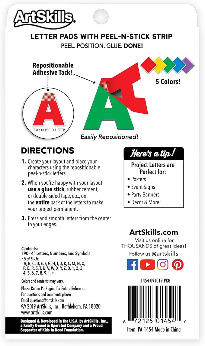 ArtSkills Poster Letters 4” Paper Letters - Image 3