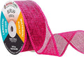 Mandala Crafts Hot Pink Burlap Ribbon 1.5 Inches Wide Jute Ribbons by MandalaCrafts