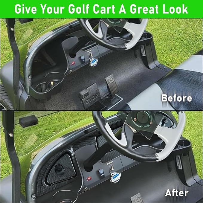 Golf Cart Dashboard Compatible with 2008.5-Up Club Car Precedent Tempo Onward Golf Cart, Club Car Precedent Dash Kt with Storage Compartments