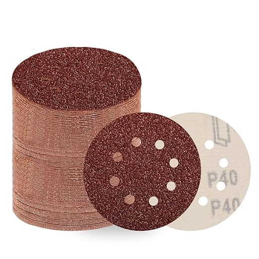 40 Grit 5 Inch Sanding Discs Hook and Loop Sandpaper by SzarintSurfaceCareSolution