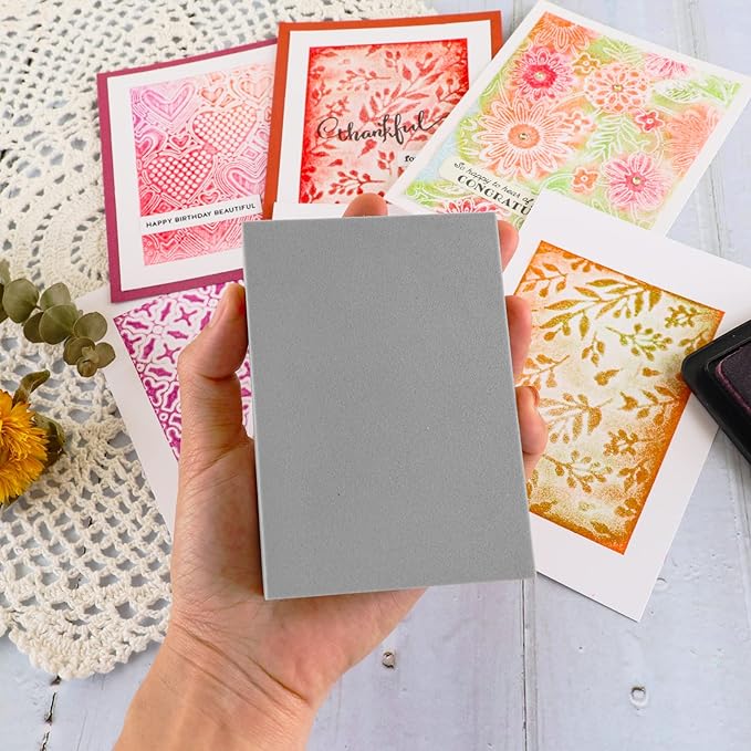 BAOFALI 8 Pcs Stamping Foam Grey Moldable Foam Stamps Plastic Dry Foam Stamp - Image 6
