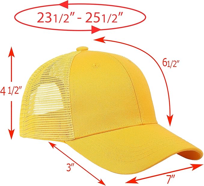 Falari Trucker Hat Baseball Cap Structured Plain Design 6 Panel, Adjustable Size