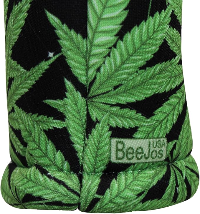 Black Marijuana Leaf | Golf Club Headcover | Driver Fairway Hybrid-Sold Separately | Handmade in USA by BeeJos