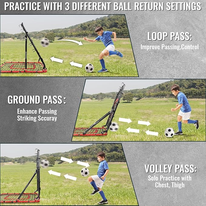 Storgem Baseball Softball Rebounder Net, Pitch Back Rebound Net,Soccer Rebound Net, Fielding Rebounder,Double Sided Adjustable Multi-Sports Pitching Rebound Net for Throwing Practice