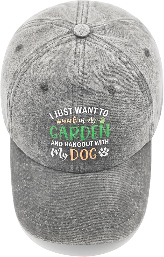 Gardening Gifts for Women Men - Funny Gardening Hat Dog Lover Gardener Garden Plants Baseball Caps