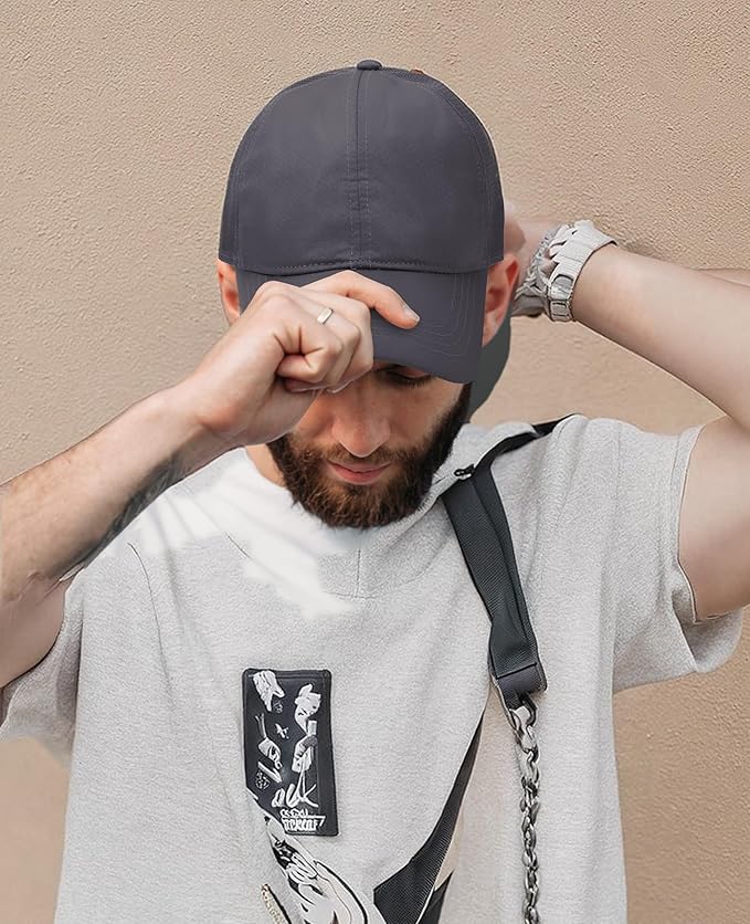 Oversize XXL Baseball Cap for Big Heads 23.6"-25.6", Extra Large Cotton Baseball Hat, Plus Size Unstructured Dad Hats