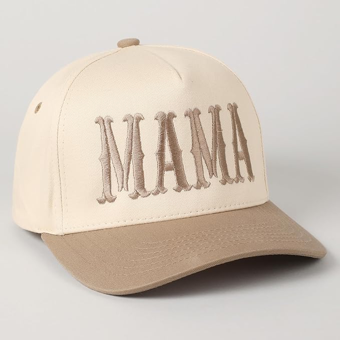 MIRMARU Two-Tone Vintage Canvas Trucker Hats for Men & Women, Adjustable Size Baseball Caps with Trendy Embroidered Design