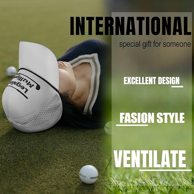 Funny Golf Hats Funny Golf Gifts for Men,Golf Rope Hat for Men,Legalize Mulligans - Black/White