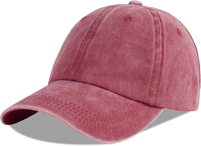 LANGZHEN Unisex Baseball Cap 100% Cotton Fits Men Women Washed Denim Adjustable Dad Hat