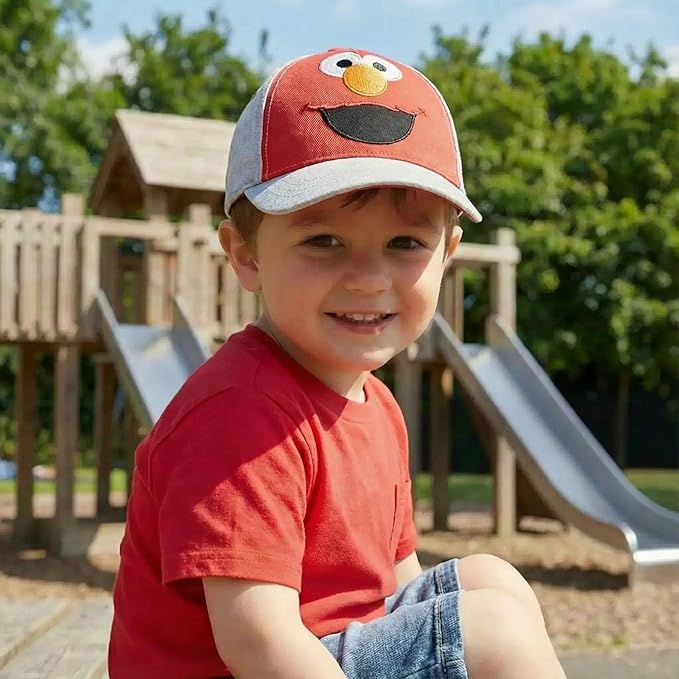 Sesame Street Baseball Cap, Toddler Hats for Boys & Girls Ages 2T-4T, Adjustable Kids Baseball Caps