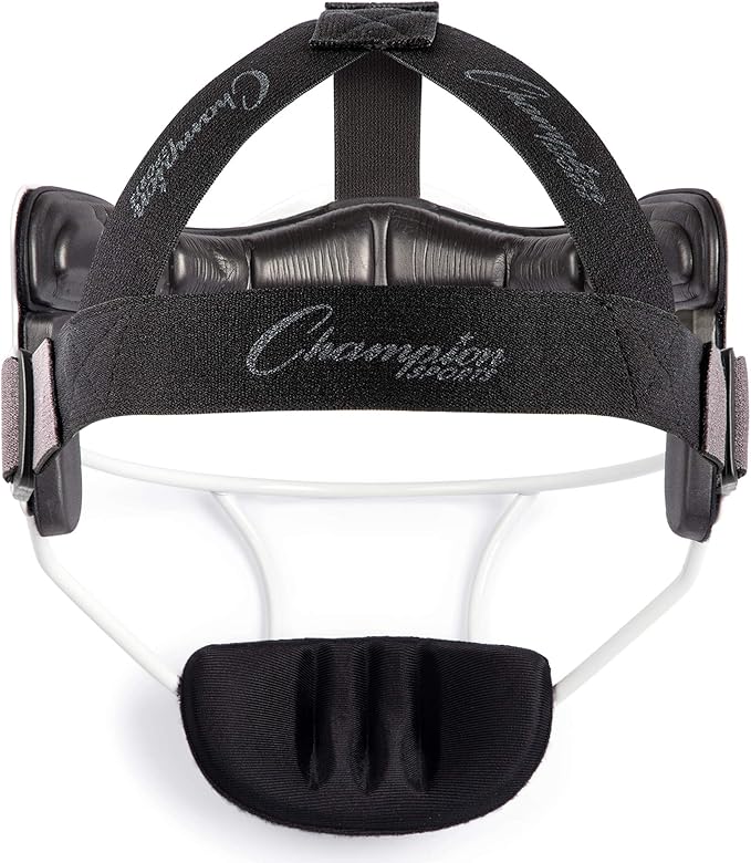 Champion Sports Steel Softball Face Mask - Classic Fielders Masks for Youth - Durable Head Guards - Premium Sports Accessories for Indoors and Outdoors - White