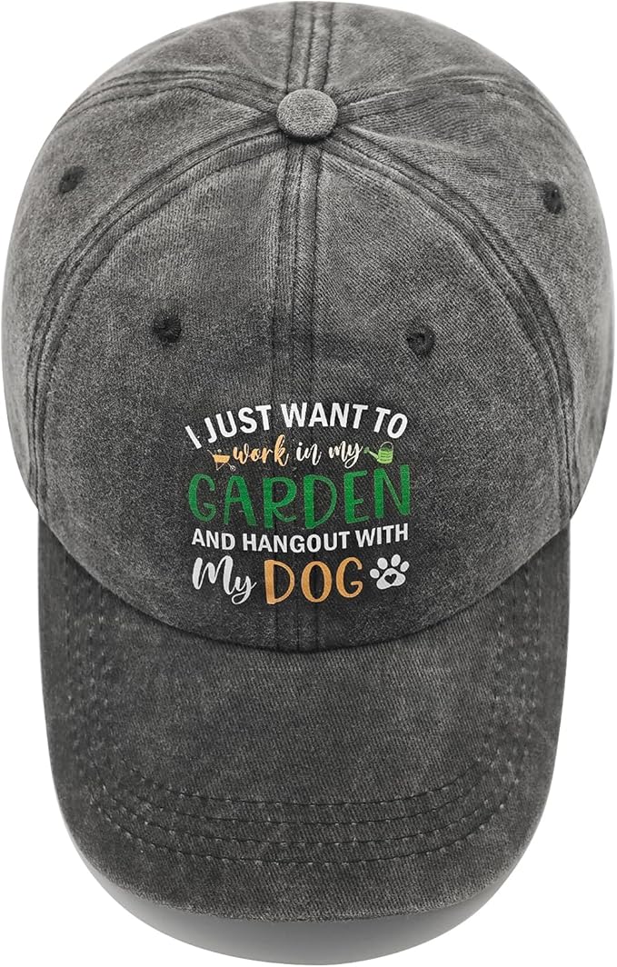 Gardening Gifts for Women Men - Funny Gardening Hat Dog Lover Gardener Garden Plants Baseball Caps