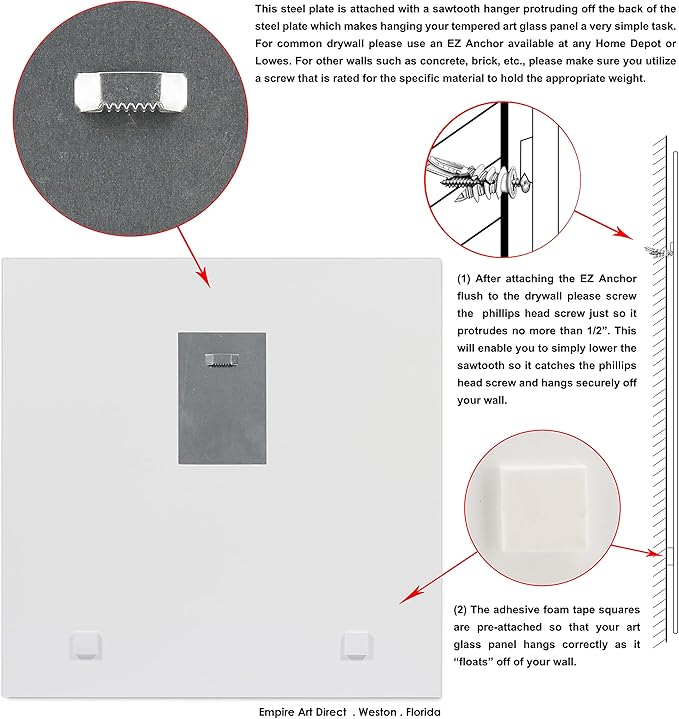 Empire Art Direct Frameless Free Floating Tempered Glass Panel Graphic Wall Art - Image 7