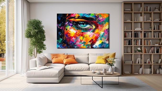 SpiritualHands Women Eye Glass Wall Art Oil Painting - Image 7