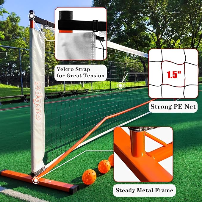 Zdgao Pickleball Set with Net for Driveway, 22 FT Regulation Size Pickle Ball - Image 3