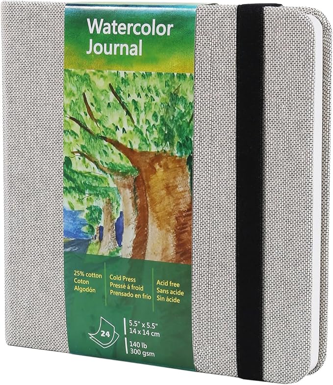 tumuarta Square Watercolor Journal, 140 LB, 300 GSM, Cotton Paper, Cold Press by tumuarta
