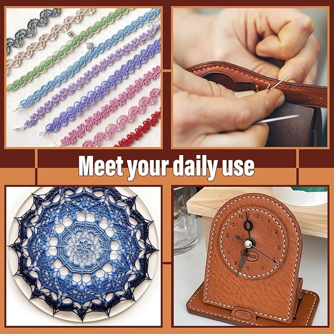 0.8 mm Leather Sewing Thread, 16 Colors 32 Yards Waxed Thread, Round Waxed - Image 6