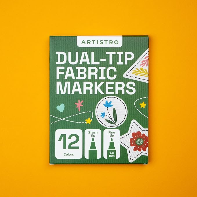 ARTISTRO 12 Dual-Tip Fabric Markers - Image 2