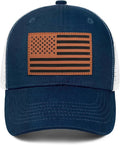 American Flag Trucker Hat - Snapback Hats for Men Women Baseball Cap - Breathable Mesh & Adjustable Fit for Casual Wear
