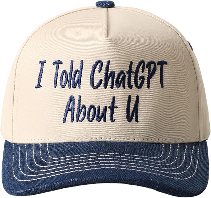 MIRMARU Two-Tone Vintage Canvas Trucker Hats for Men & Women, Adjustable Size Baseball Caps with Trendy Embroidered Design