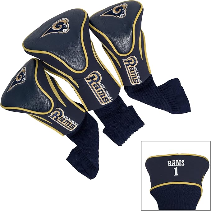 Team Golf NFL San Diego Chargers Contour Golf Club Headcovers (3 Count) Numbered 1, 3, & X, Fits Oversized Drivers, Utility, Rescue & Fairway Clubs, Velour Lined for Extra Club Protection