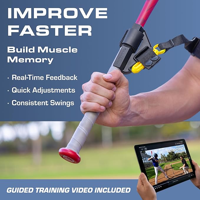 GoSports Pinpoint Baseball & Softball Swing Trainer Batting Aid - Baseball Training Equipment for Intermediate and Advanced Players