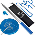 MD 5 in 1 Extendable Disc Golf Retriever (16FT) Telescopic Disc Golf Retriever-Disc Retriever with Stainless Steel Frame Multiple Hooks & Carry Bag-Disc Golf Retriever Pole for Tree Bushes & water