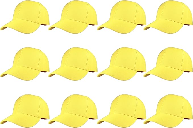 Gelante Plain Blank Baseball Caps Adjustable Back Strap Wholesale LOT 12 PC'S