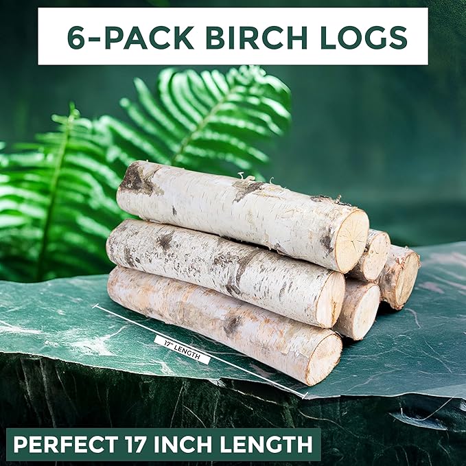 17 Inch Natural Birch Logs - Image 2