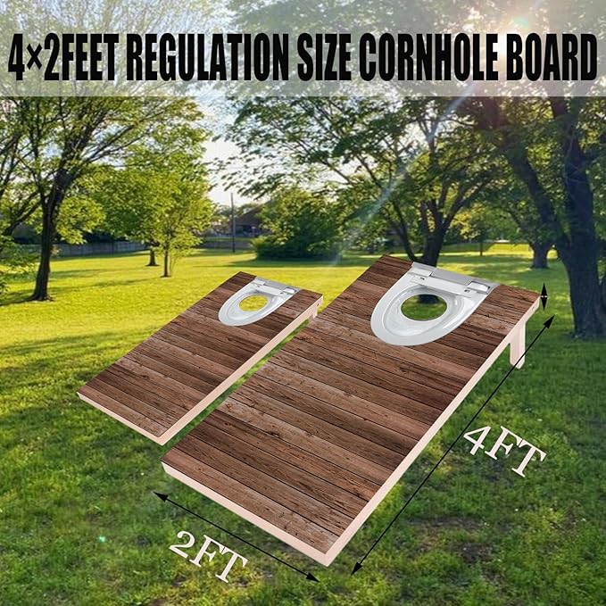 4×2FT Cornhole Board Set, Wooden Corn Hole Games - Image 4
