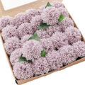 Floroom Artificial Dahlia Flowers 25pcs Real Looking Pale Lavender Foam Fake by Floroom