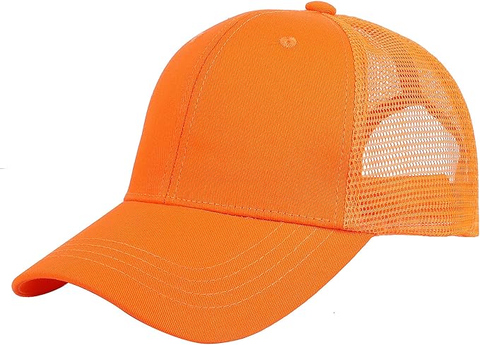 Falari Trucker Hat Baseball Cap Structured Plain Design 6 Panel, Adjustable Size