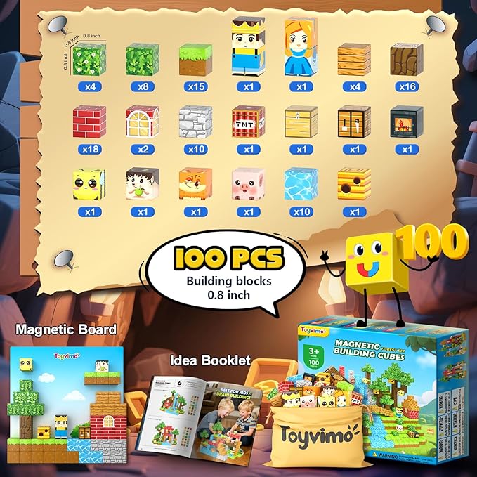 Magnetic Blocks 100PCS Compatible STEM Stacking Building Toys - Image 6