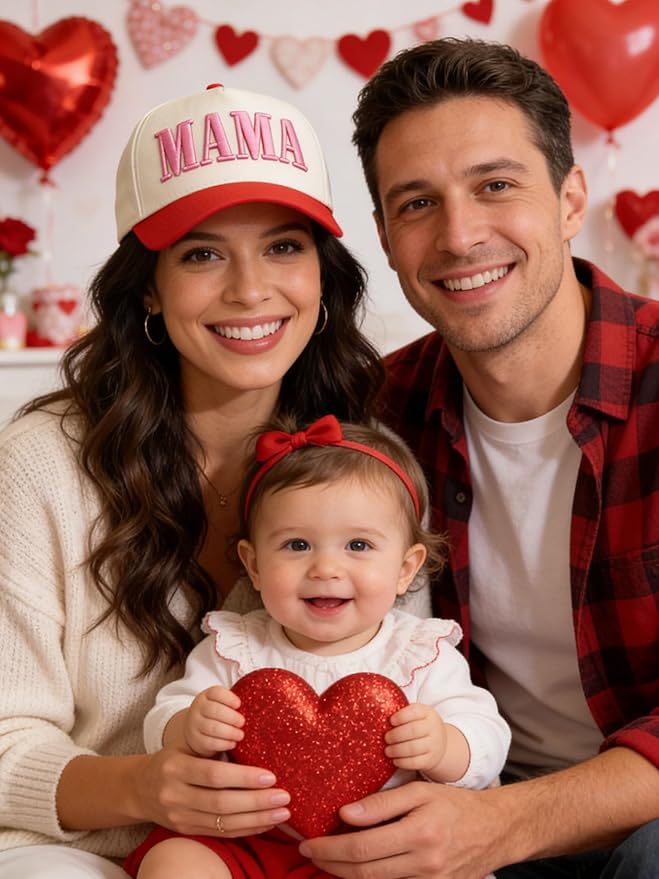 Womens Mama Trucker Hat, Vintage Snapback Mom Baseball Cap, Trendy New Mom Gifts Mothers Day Outfits for Mommin
