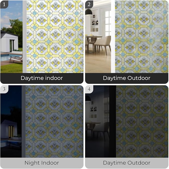 3D Stained Glass Window Film, Decorative Window Privacy Film - Image 6